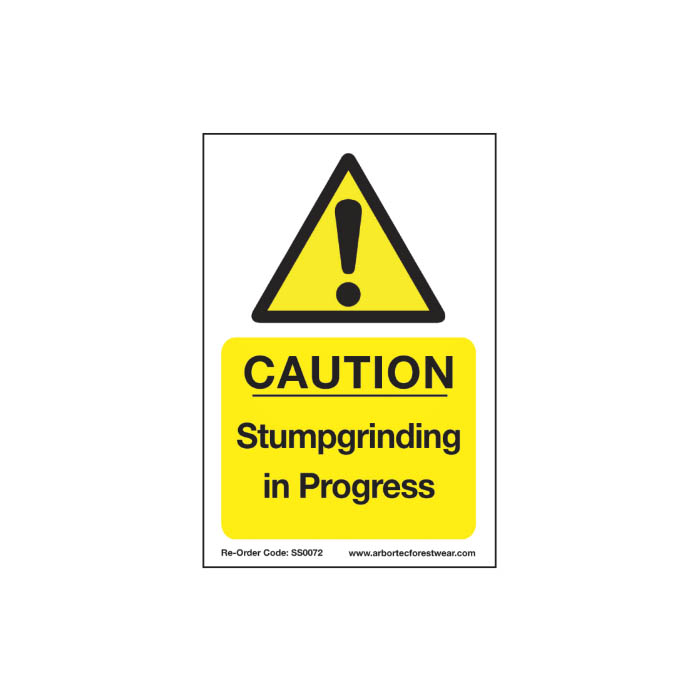 Treehog Caution Stumpgrinding